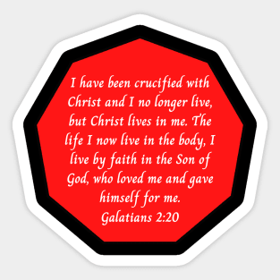 Bible Verse Galatians 2:20 Sticker